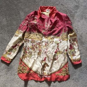 Hermès Silk Button Up 100% Authentic